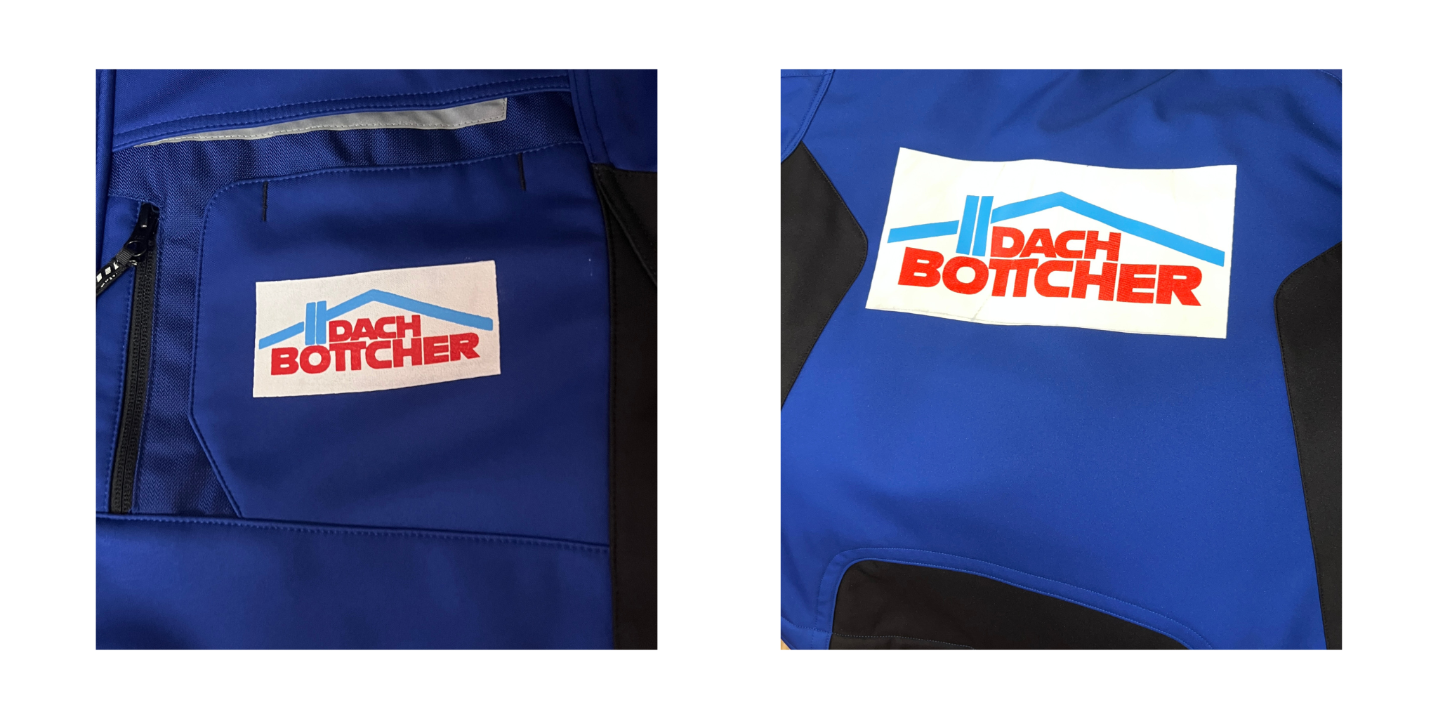 Siebdruck mehrfarbig auf Softshelljacken für Unternehmen