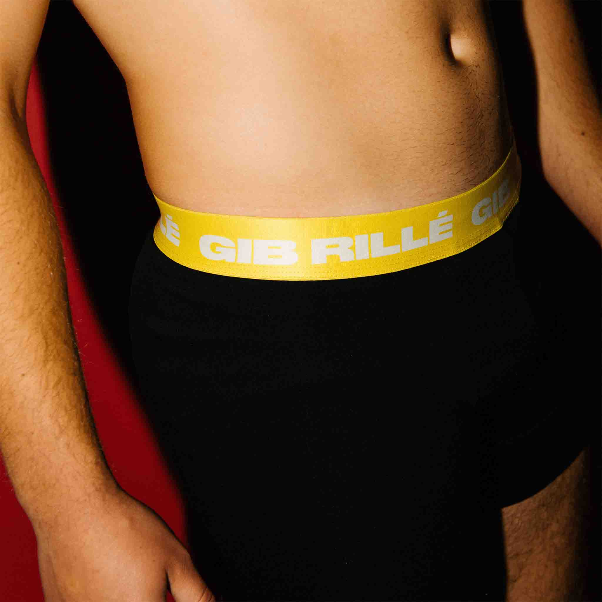 Gib Rillé Boxershorts mit blauem Bündchen 100% Baumwolle