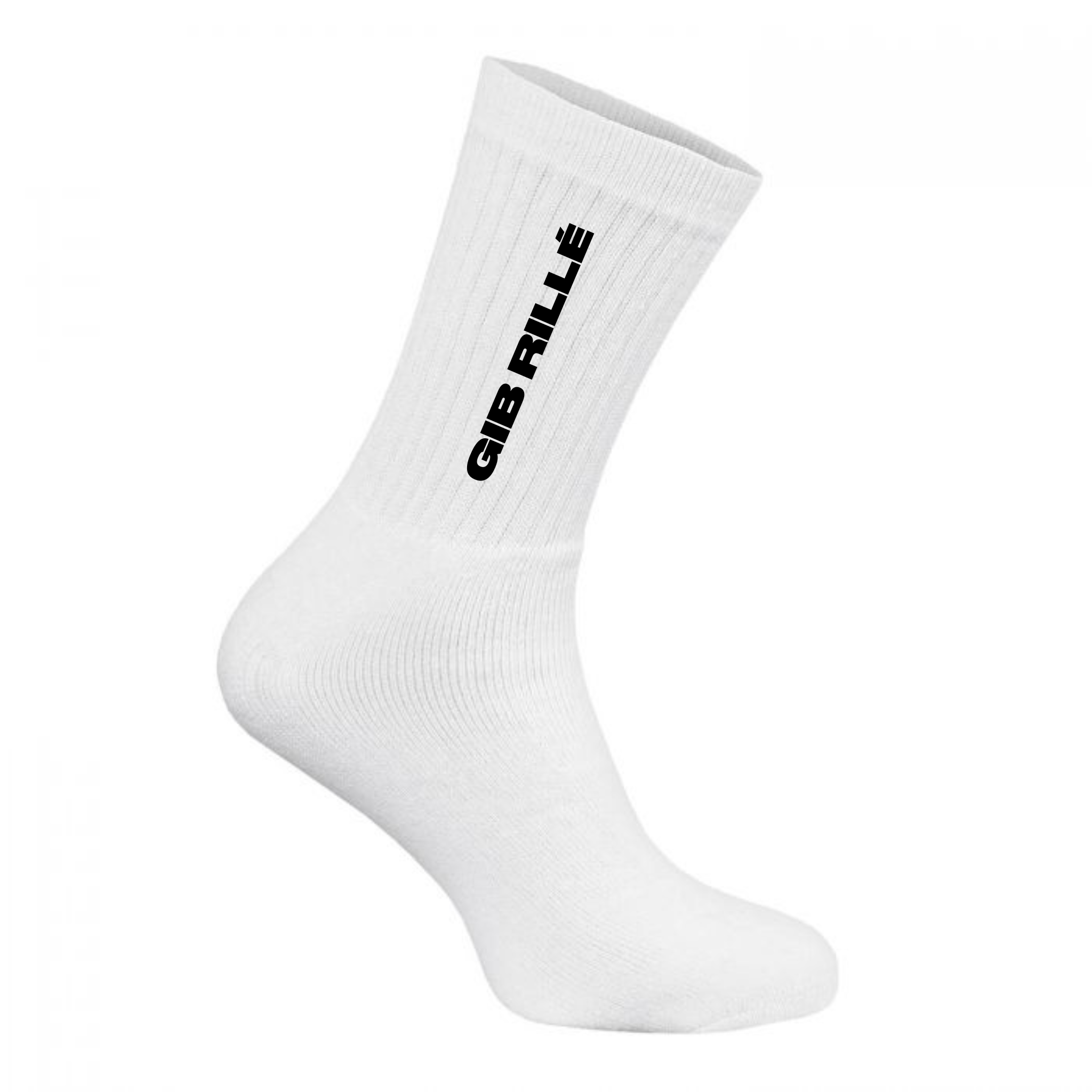 Gib Rillé weiße Tennissocken