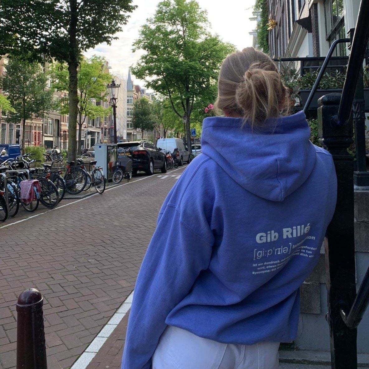 Gib Rillé Definition Hoodie - Gib Rillé- Violet - Hoodie mit Definition - Hoodie mit Backprint Violet
