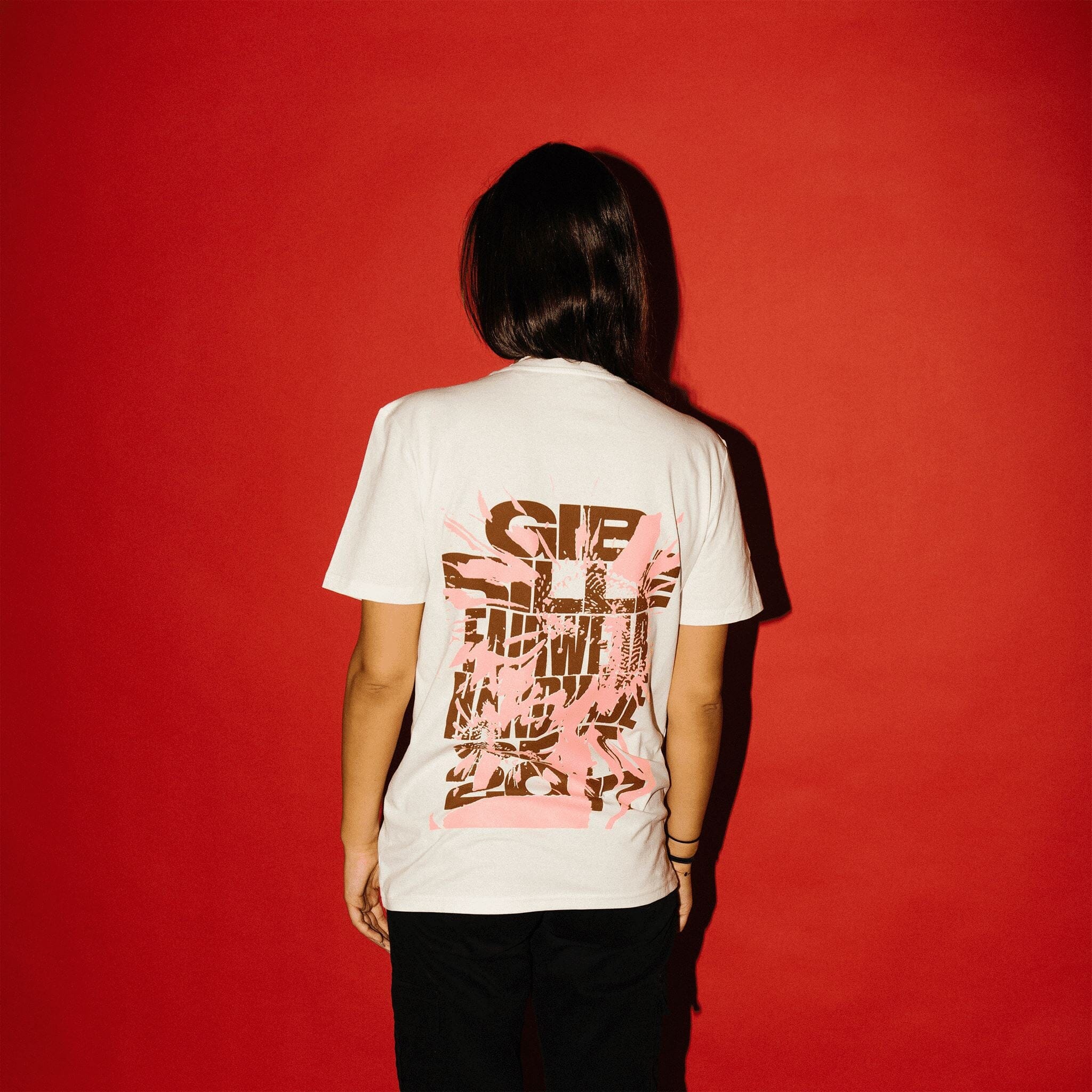 Splash Flower T-Shirt Off-White T-Shirt Gib Rillé S