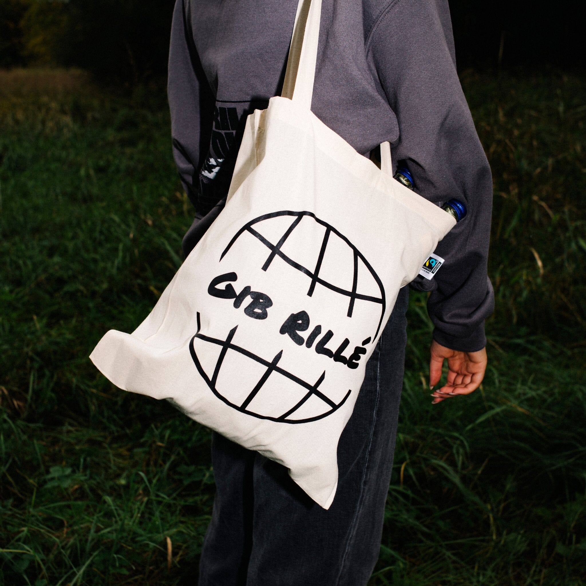 Gib Rillé 100% Baumwoll Beutel Tote Bag Fairtrade