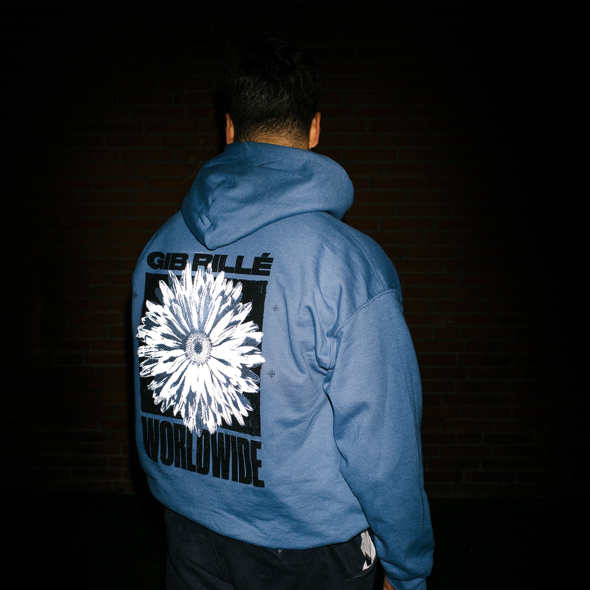 Gib Rillé | Reflective Flower Hoodie Oversized