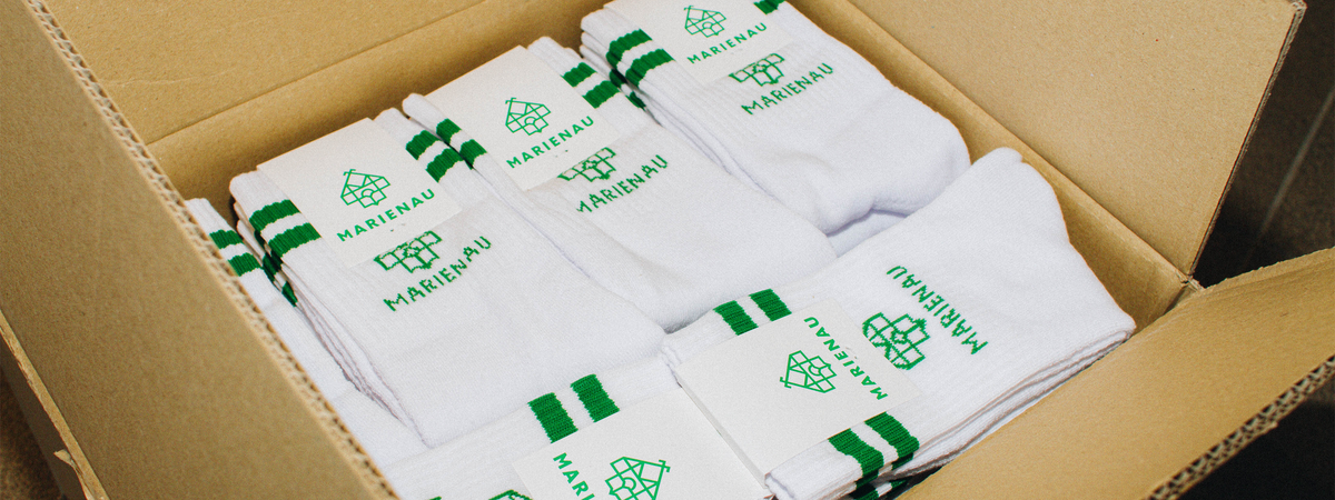 Socken aus 100 % Baumwolle – umweltfreundlich und lokal produziert in Hamburg.