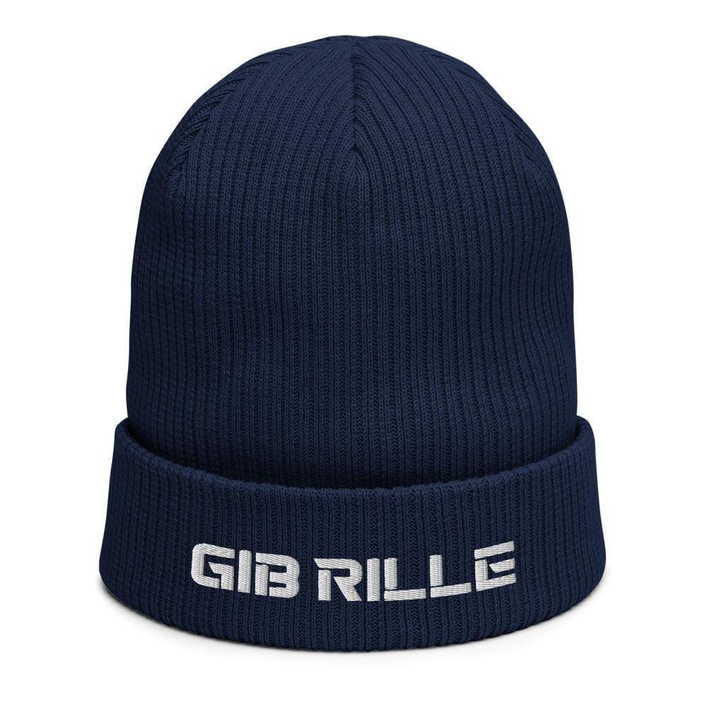 Gib Rillé Mütze Navy mit Logo Stick