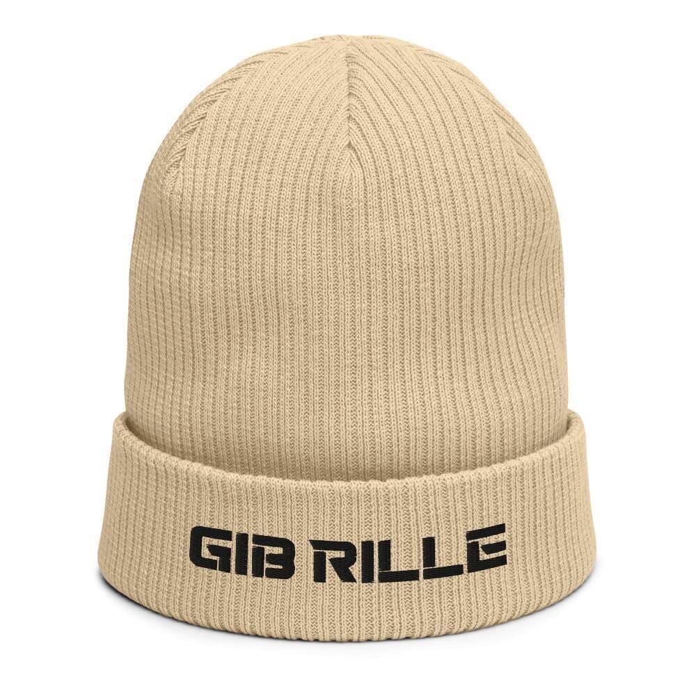 Gib Rillé Mütze Sand mit Logo Stick