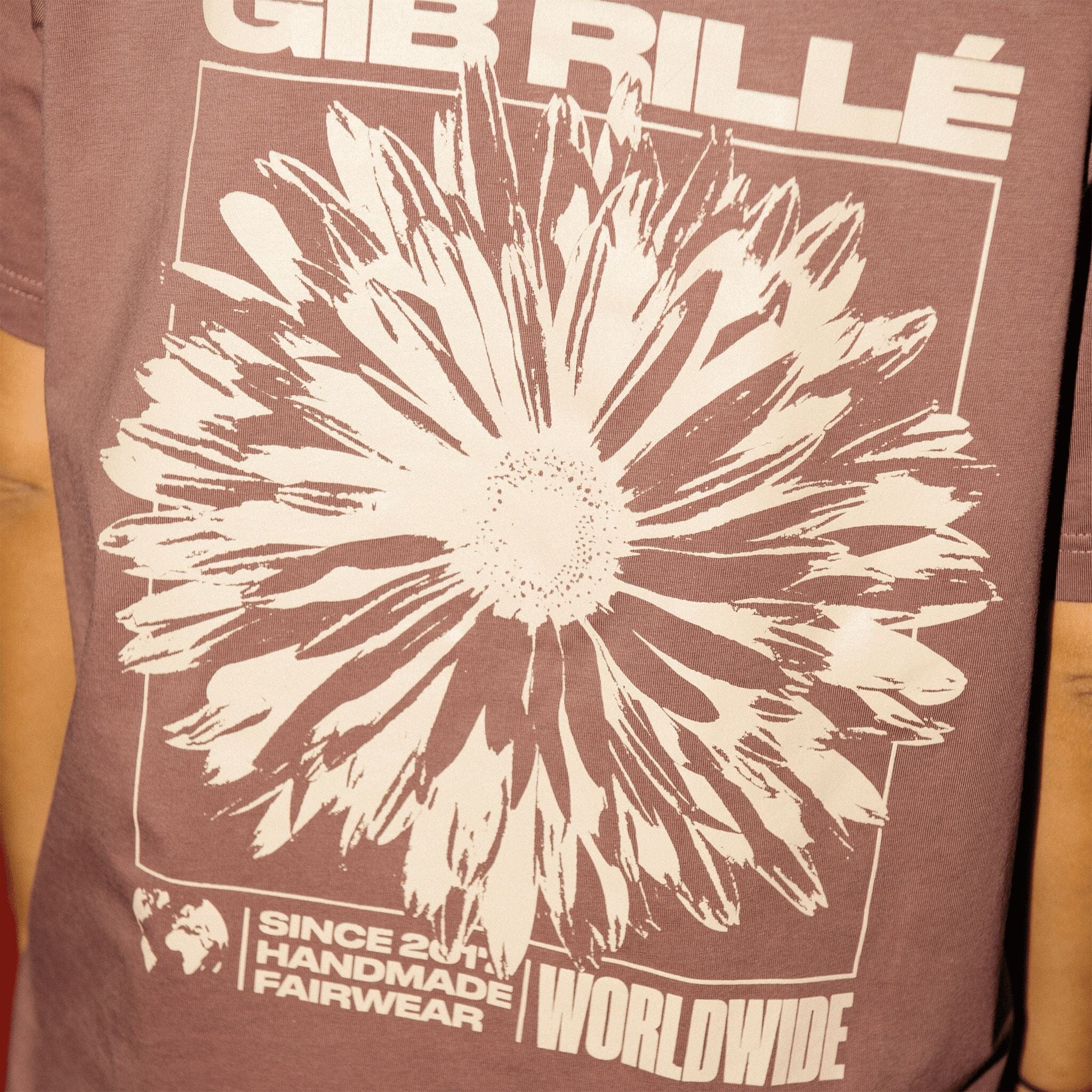 Box Flower T-Shirt Coffee T-Shirt Gib Rillé 